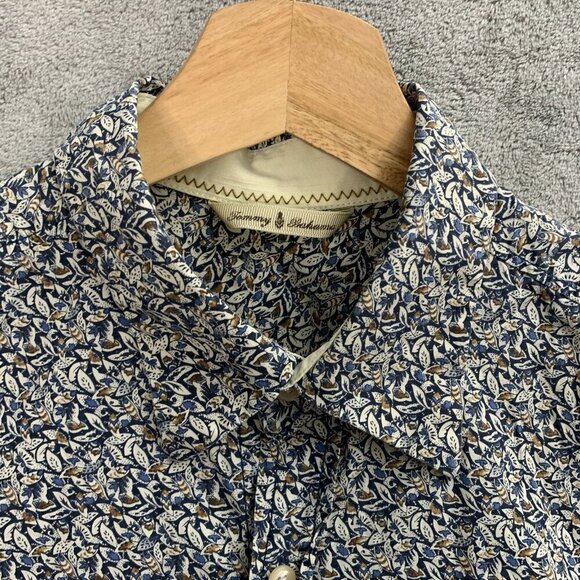 Tommy Bahama Shirt Mens Small Leave Print Camp Resort Vacation Casual Abstract - Picture 6 of 9